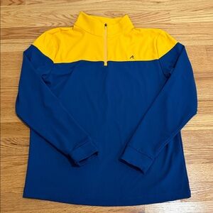 Blue & Yellow Quarter-Zip Pullover